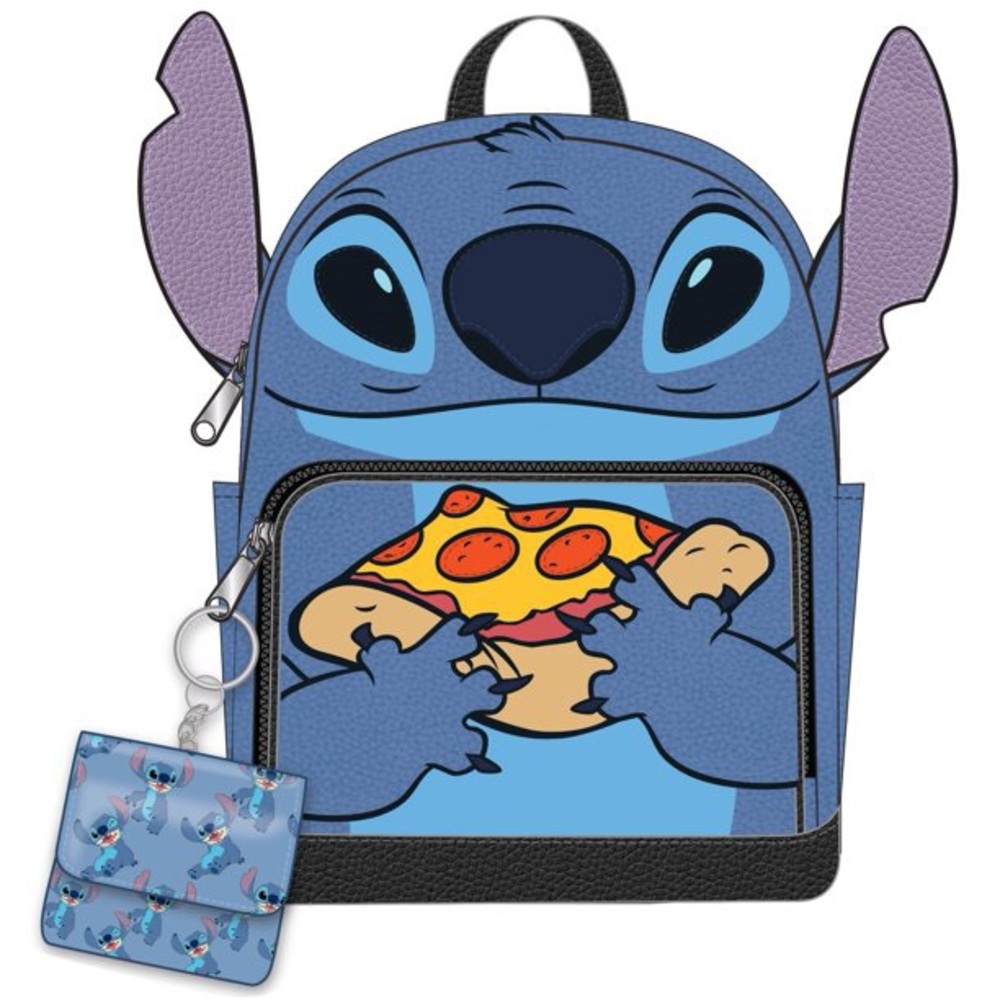 Disney Lilo & Stitch Pizza Mini Backpack with Deatchable Coin Purse